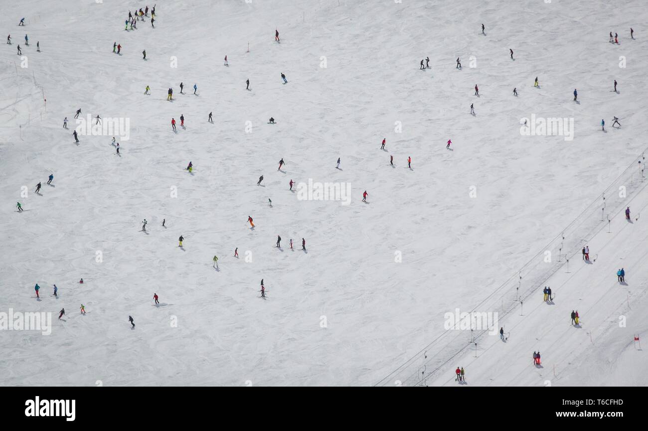 Sommaire d'Austrian ski dans les Alpes Banque D'Images