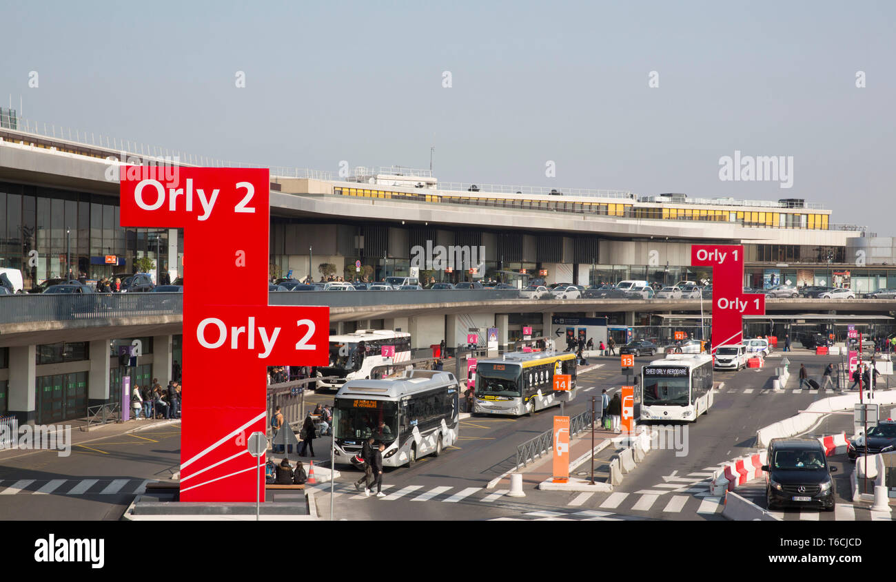 Nouvel aéroport de Paris Orly 1-2-3-4 Banque D'Images