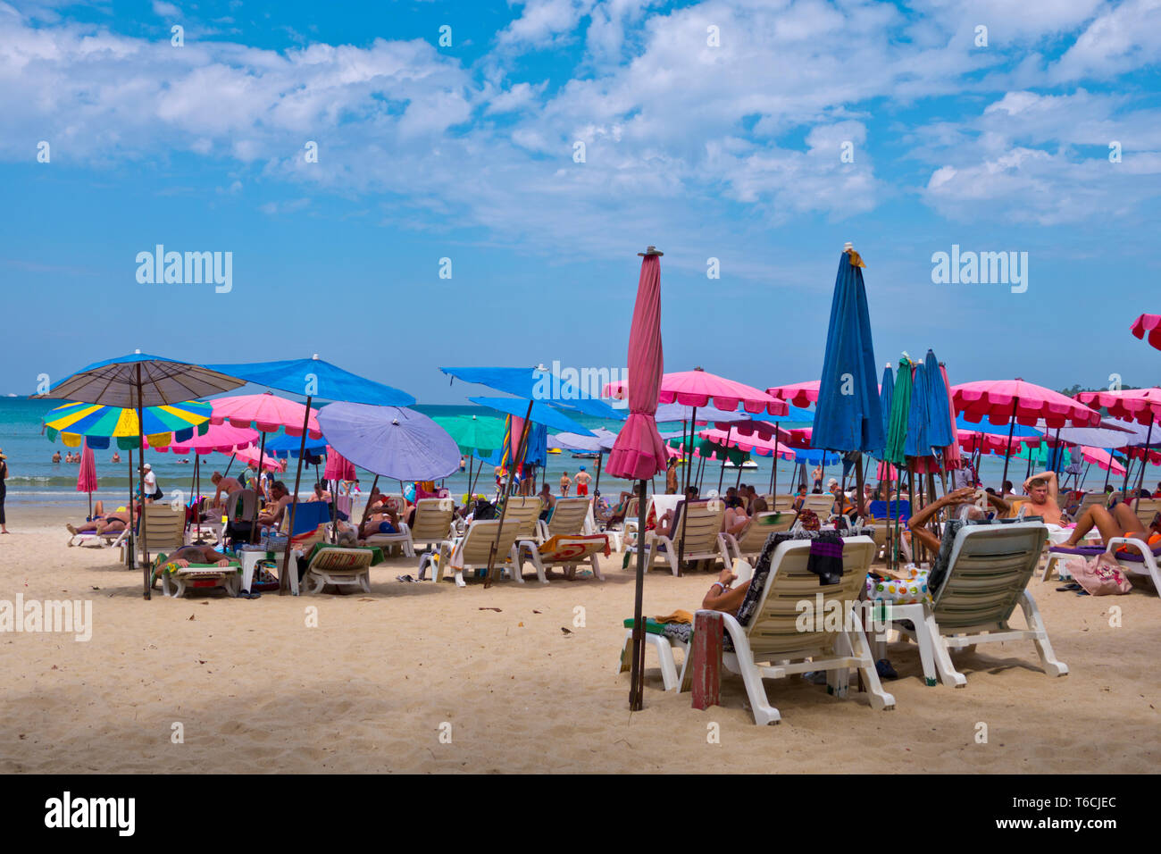 Hat Kamala, beach, Kamala, l'île de Phuket, Thaïlande Banque D'Images