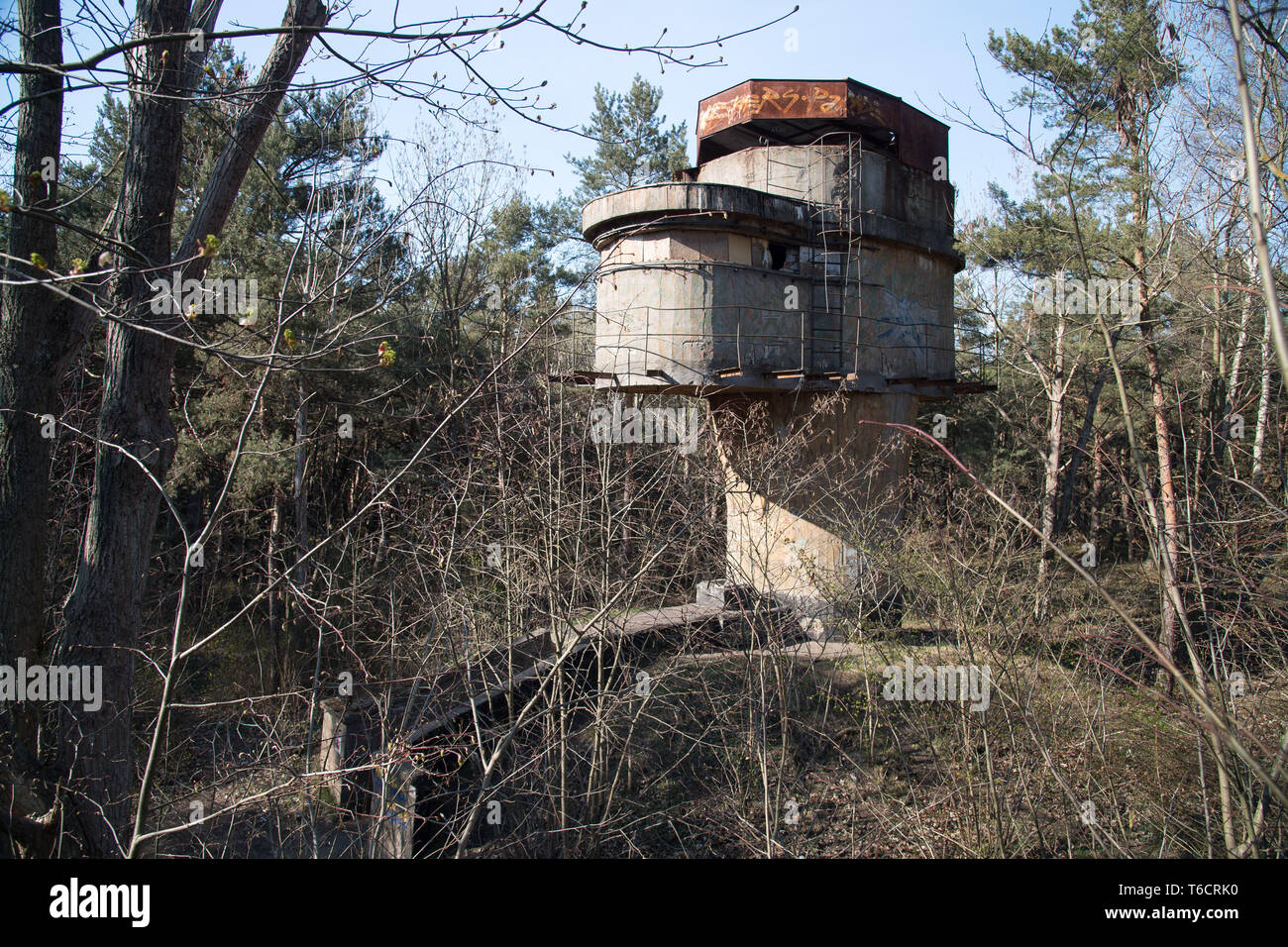 Tour d'observation de 13 Bateria Artylerii Stalej 13 BAS Hôtel Cypel (13) batterie côtière en Hel, Pologne. 22 avril 2019 © Wojciech Strozyk / Alamy stoc Banque D'Images