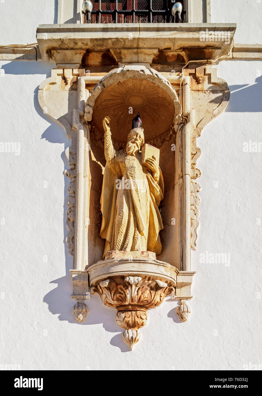 Eglise do Carmo, affichage détaillé, Largo do Carmo, Faro, Algarve, Portugal Banque D'Images