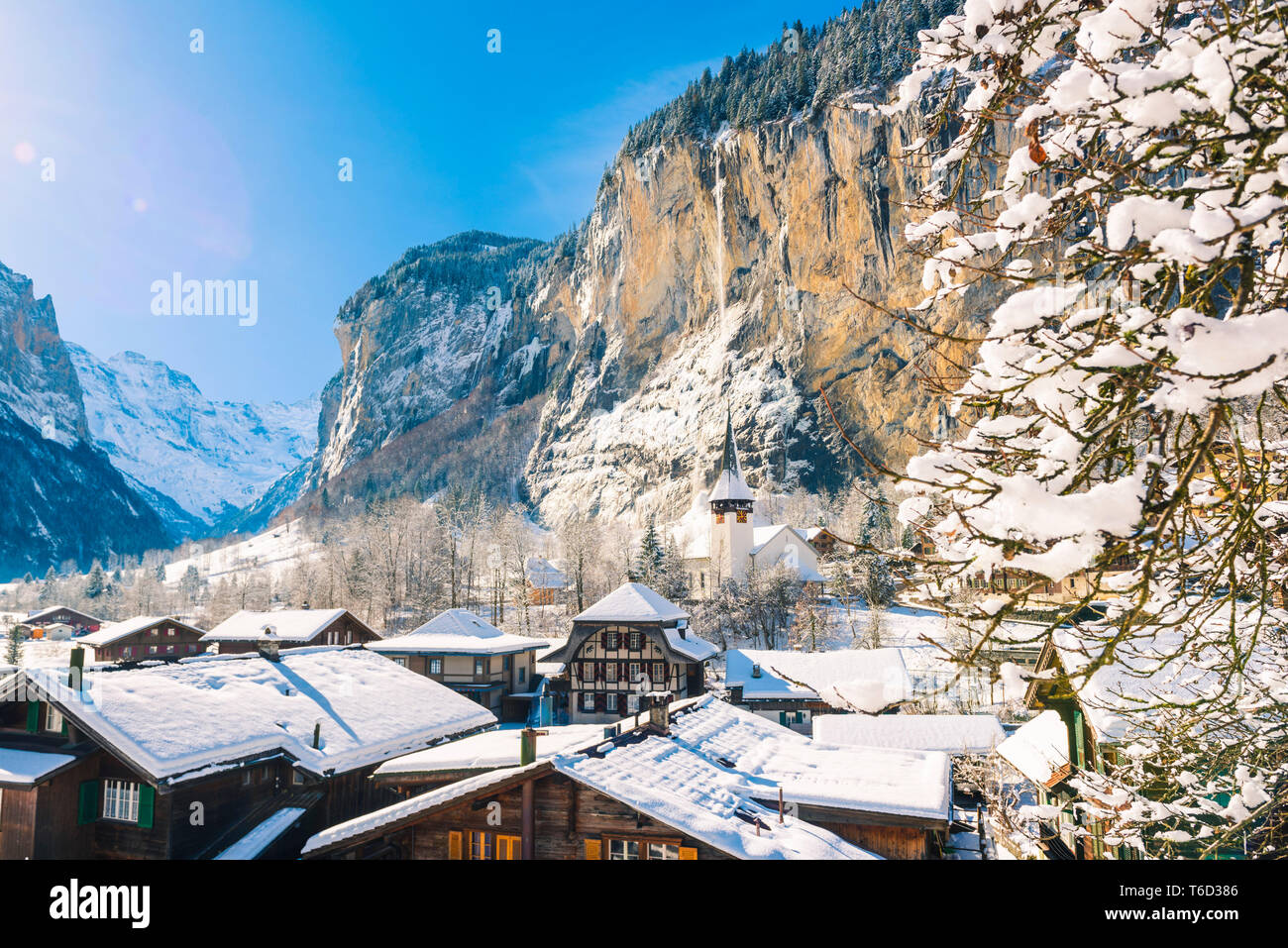 Lauterbrunnen, Berner Oberland, canton de Berne, Suisse Banque D'Images