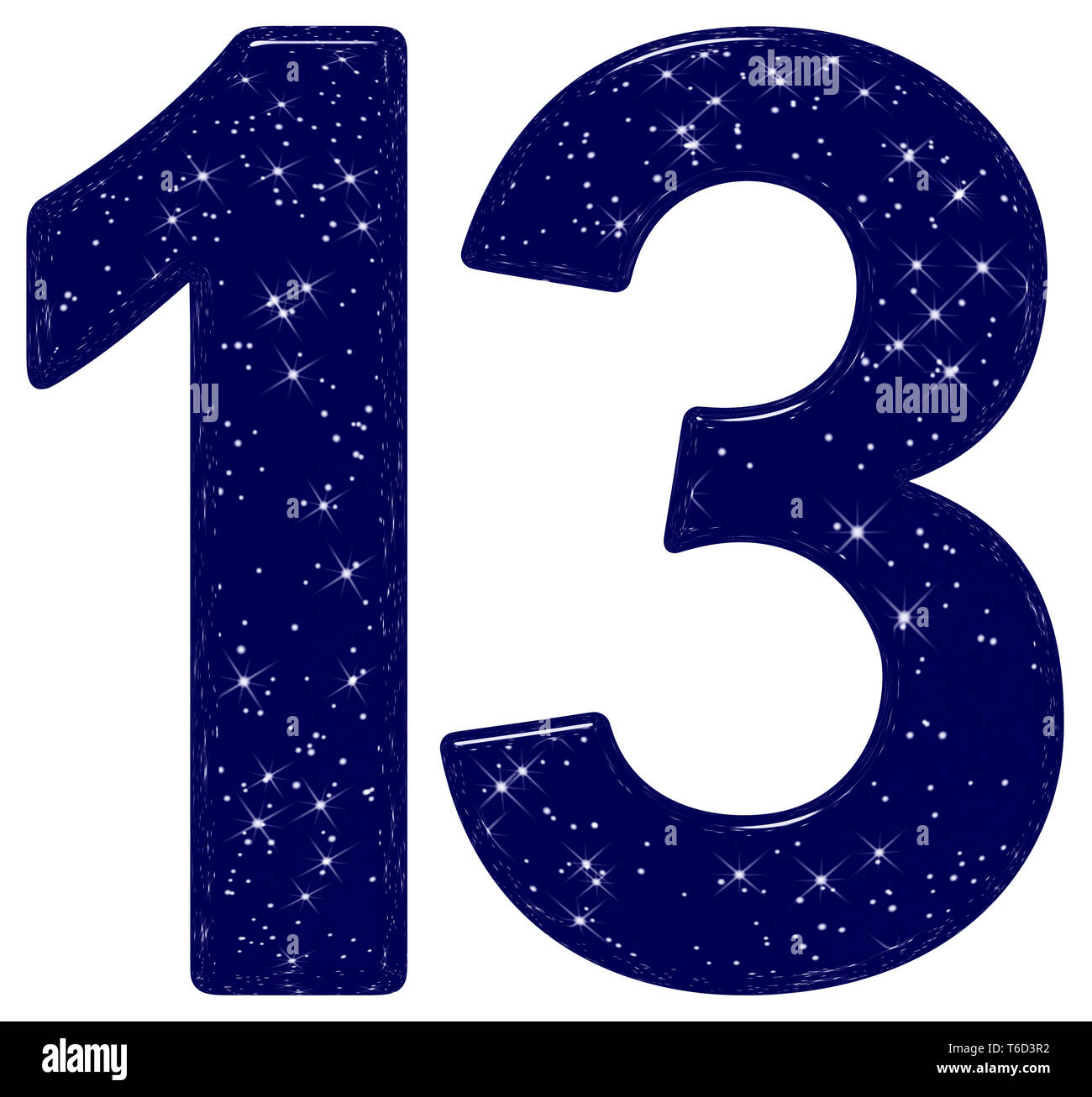 Numeral 13 Thirteen Isolated On Banque D Image Et Photos Alamy