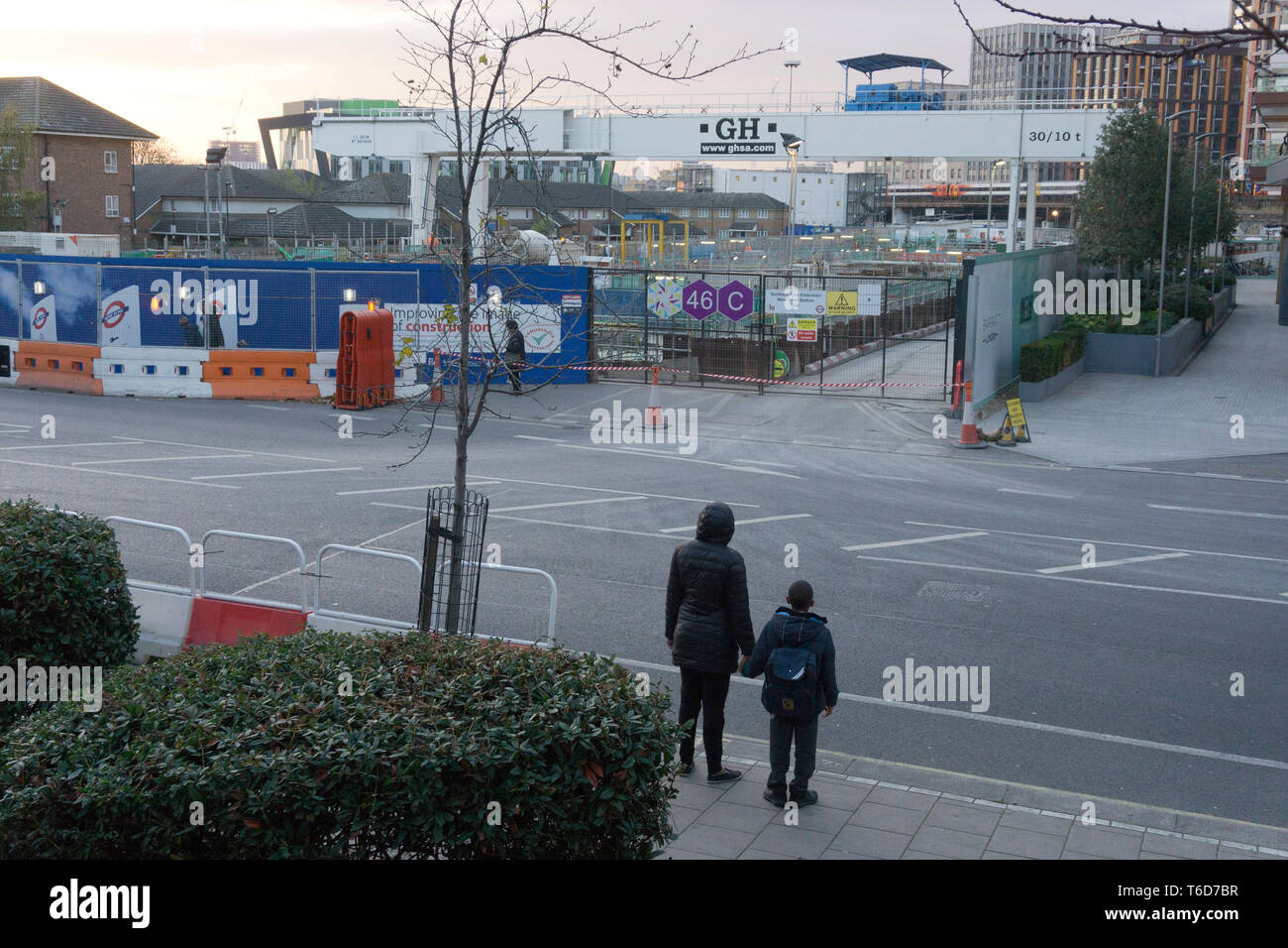 Nine Elms le nord de l'élargissement de la gamme de Wandsworth Road, dans le sud de Londres. 22/11/2017 Banque D'Images