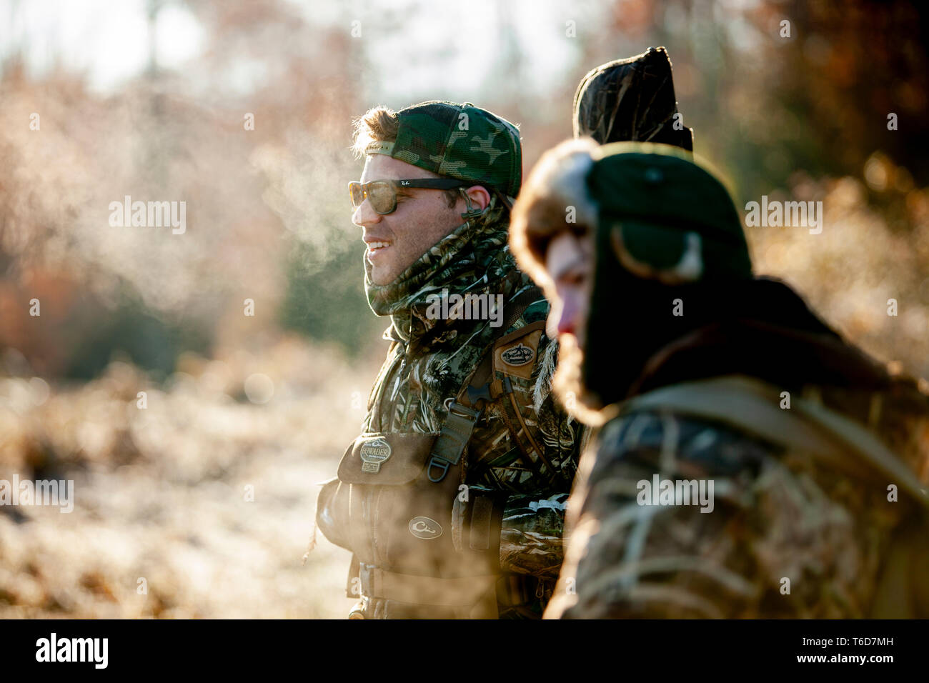 La chasse au canard frères ensemble. Banque D'Images