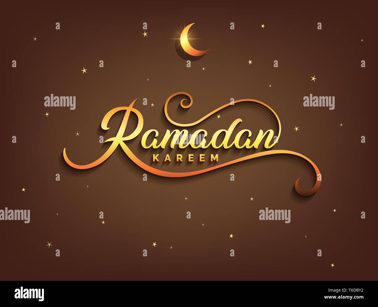 Ramadan Kareem salutation belle bannière lettrage pour fond islamique Illustration de Vecteur