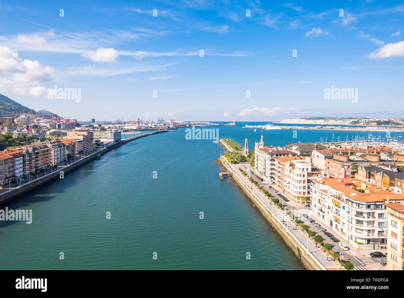 Sur le dessus de la Vizcaya Bridge près de Bilbao Banque D'Images