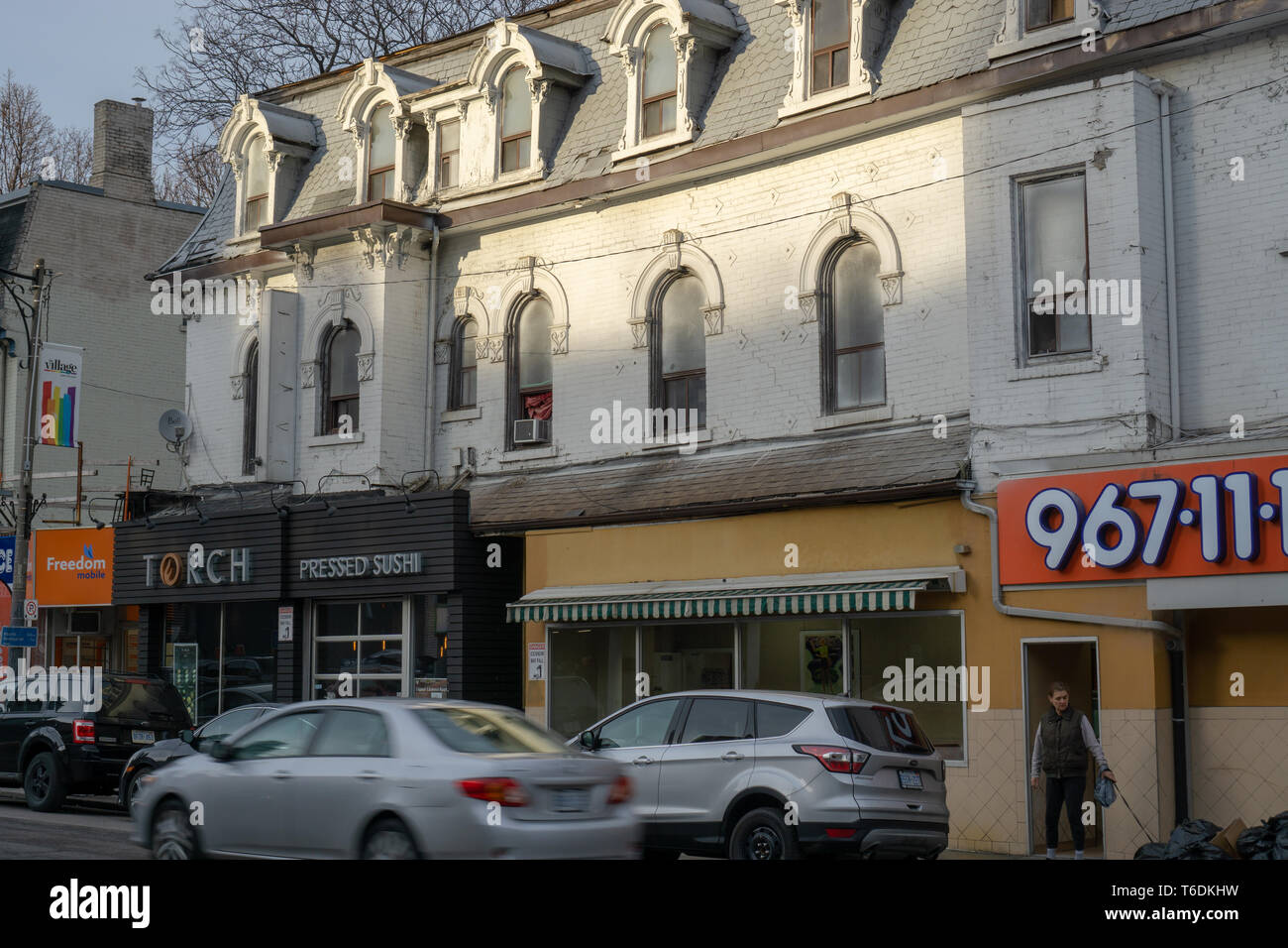 L'Église & District Wellesley de Toronto est zone LGBTQ. C'est un quartier magnifique avec beaucoup de plaisir et bonne bouffe ! Banque D'Images