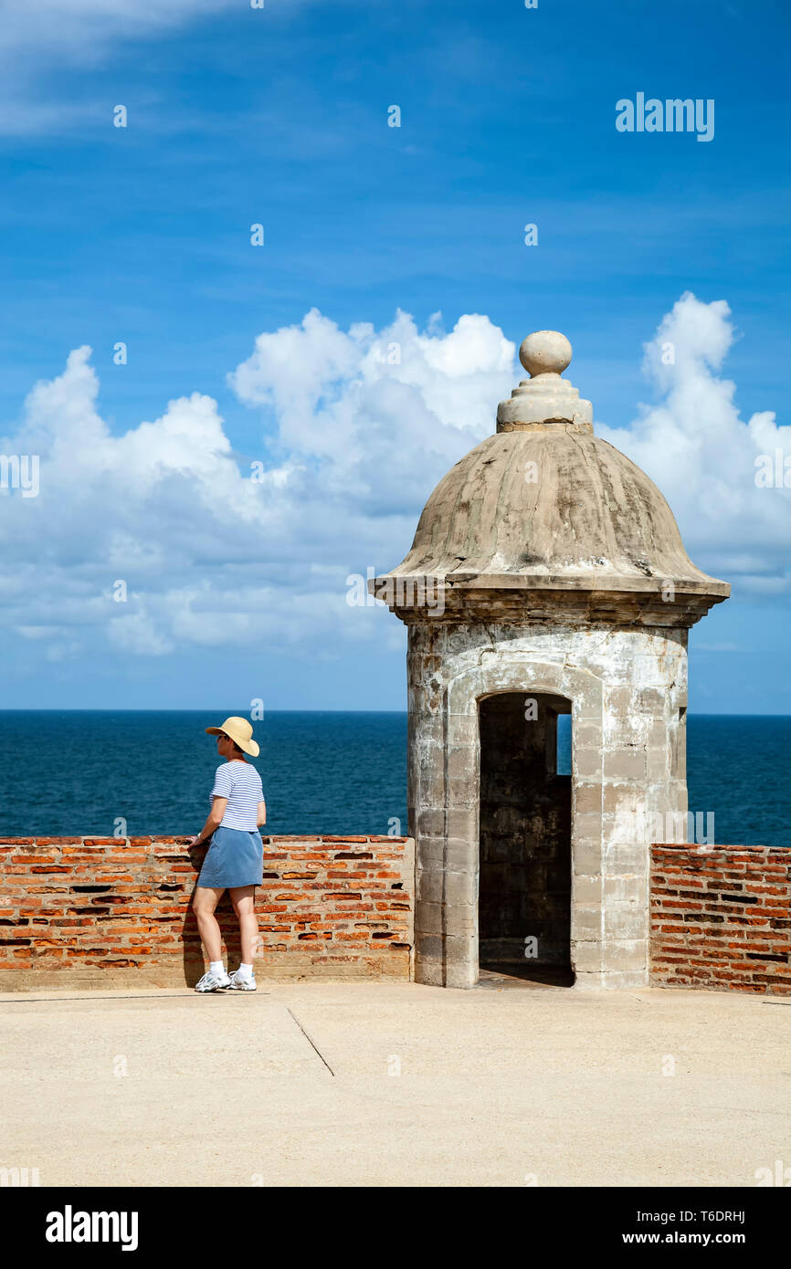 Maison de sentinelle et de la femme, château de San Cristobal, Site Historique National de San Juan, San Juan, Puerto Rico Banque D'Images