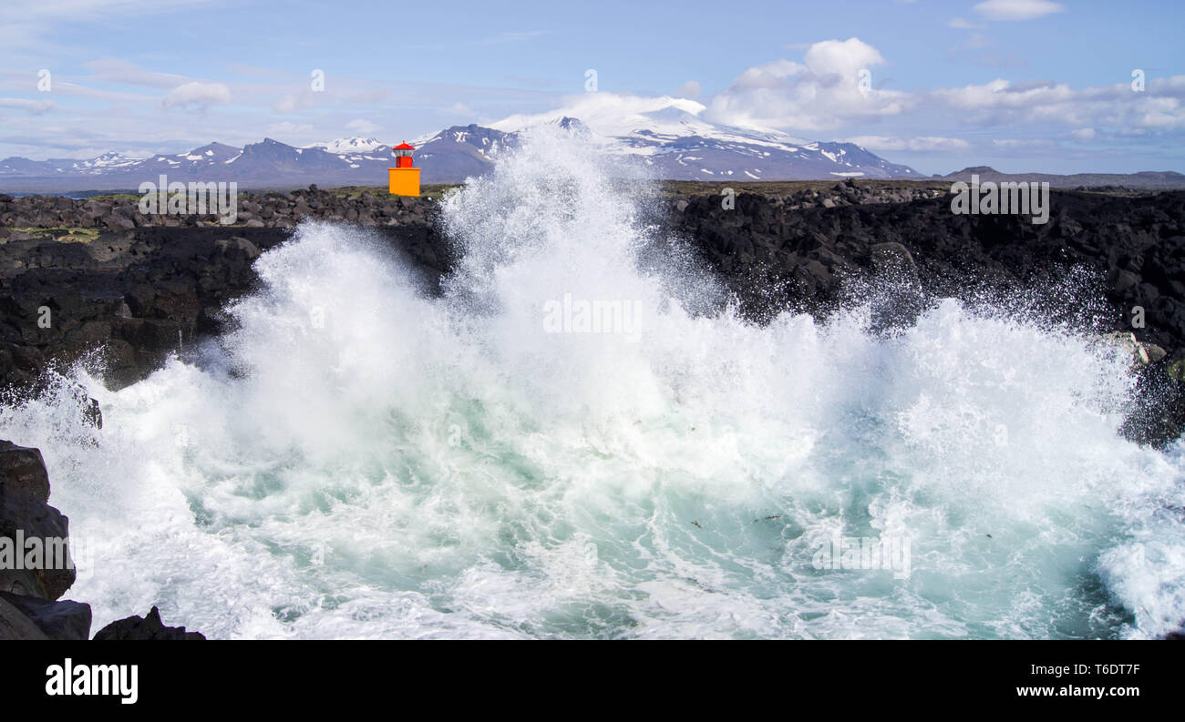 Phare sur le coût de l'Islande, Glasgow Banque D'Images