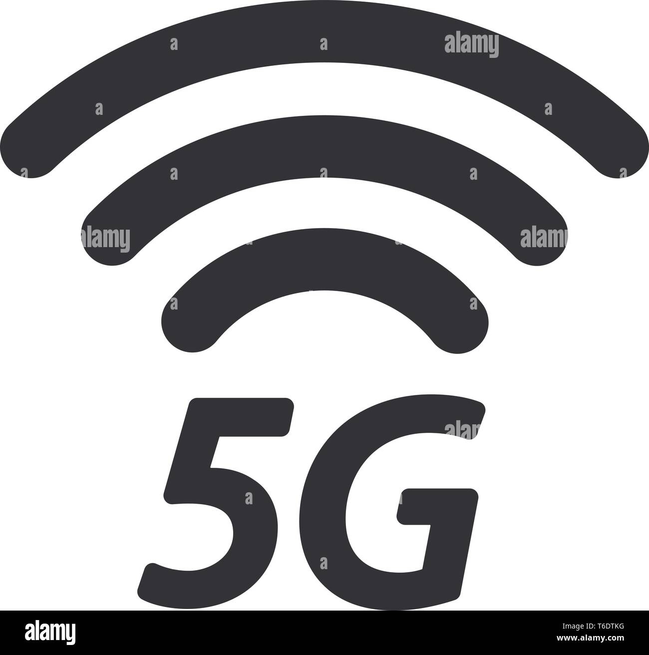 L'icône 5G ou 5e génération symbole de connexion réseau sans fil à internet mobile Illustration de Vecteur