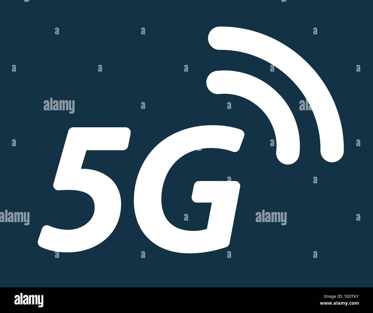 L'icône 5G ou le symbole de la 5e génération de la connexion réseau sans fil à internet mobile Illustration de Vecteur