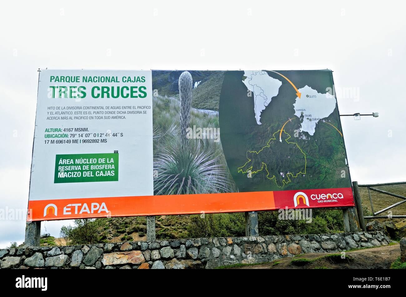 Remarque Le Parc National Cajas Equateur Banque D'Images