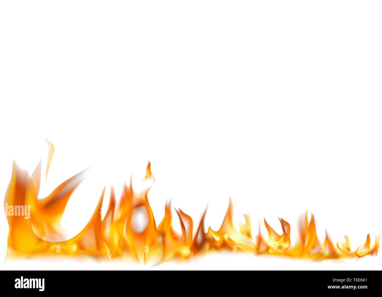 Arrière-plan de flammes d'incendie réalistes Illustration de Vecteur
