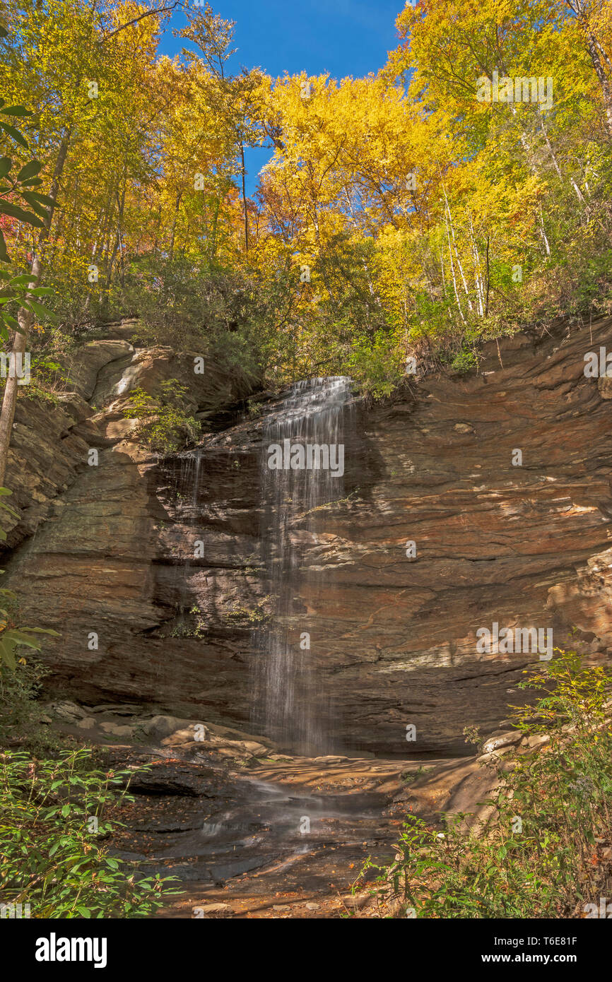 Hidden Cove Moore tombe à l'automne à Pisgah Forest National en Caroline du Nord Banque D'Images