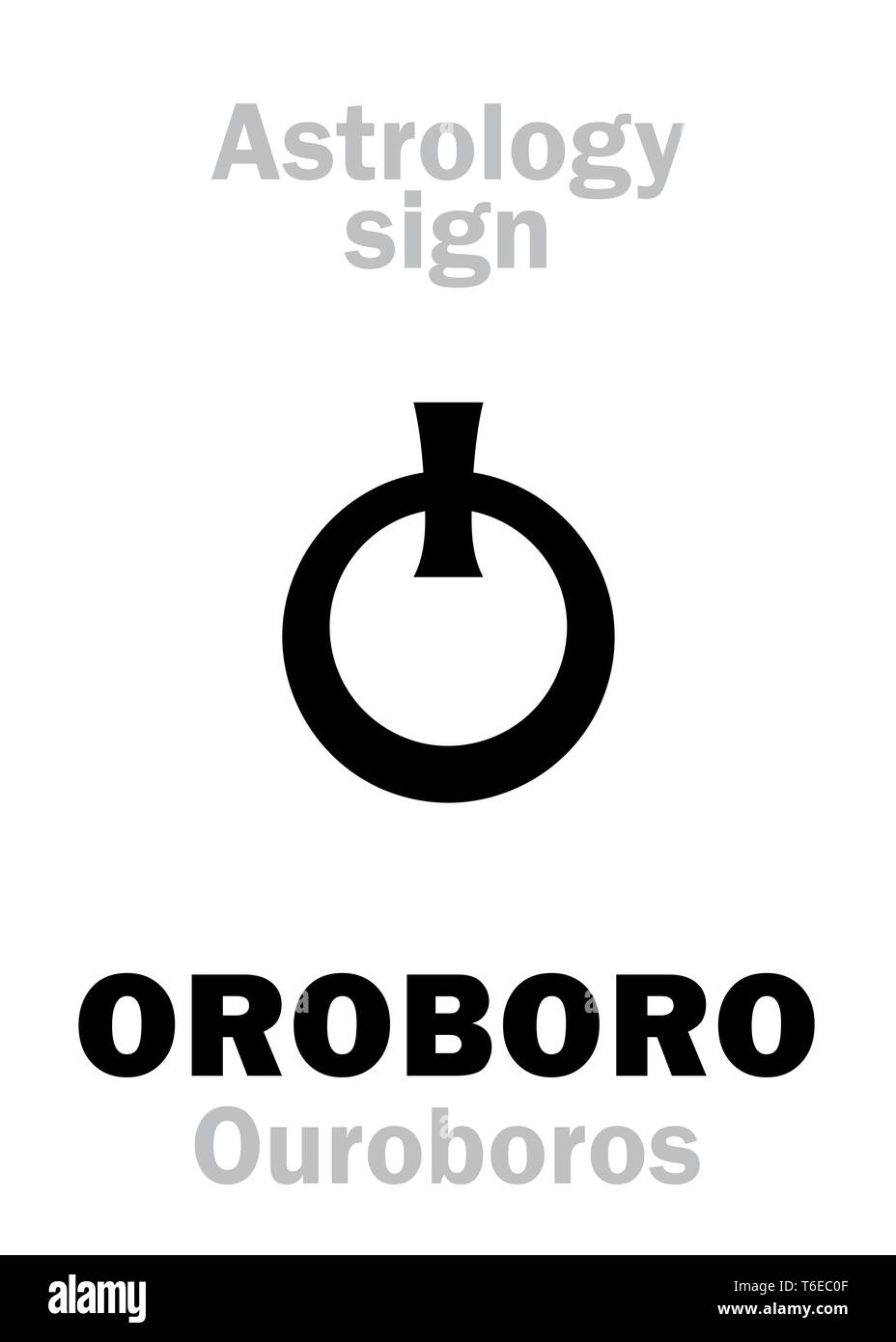 L'ASTROLOGIE : OROBORO (Ouroboros) Banque D'Images