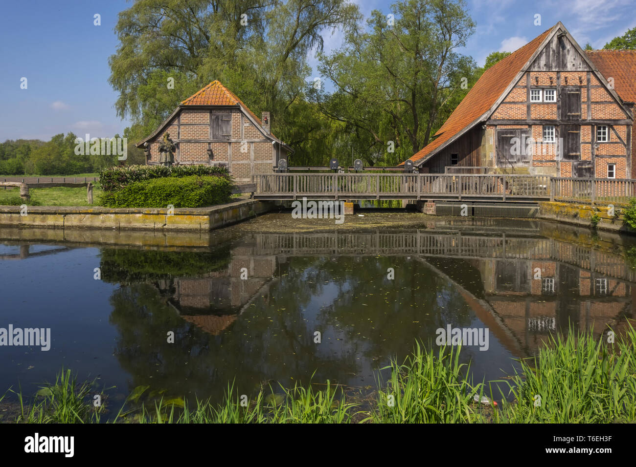 Prince-évêque moulin du grain à Nienborg. Banque D'Images