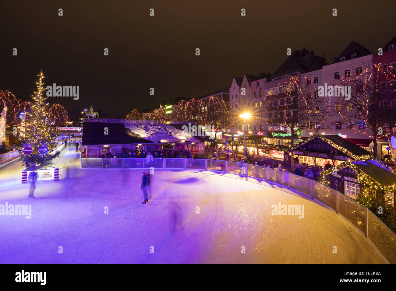 À l'anneau de glace de Heumarkt Cologne Banque D'Images