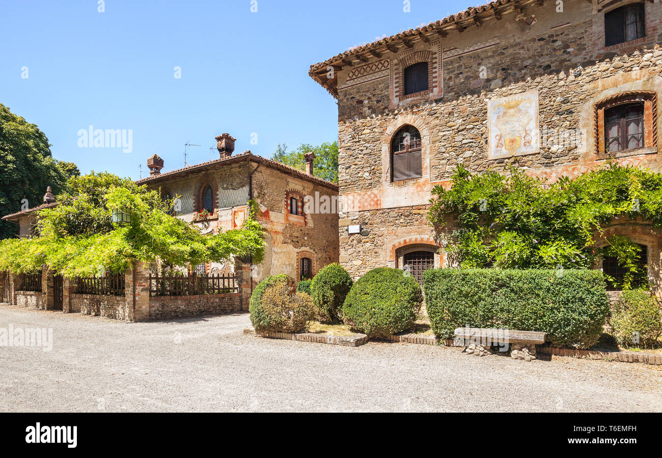 Grazzano Visconti village en Italie. Banque D'Images