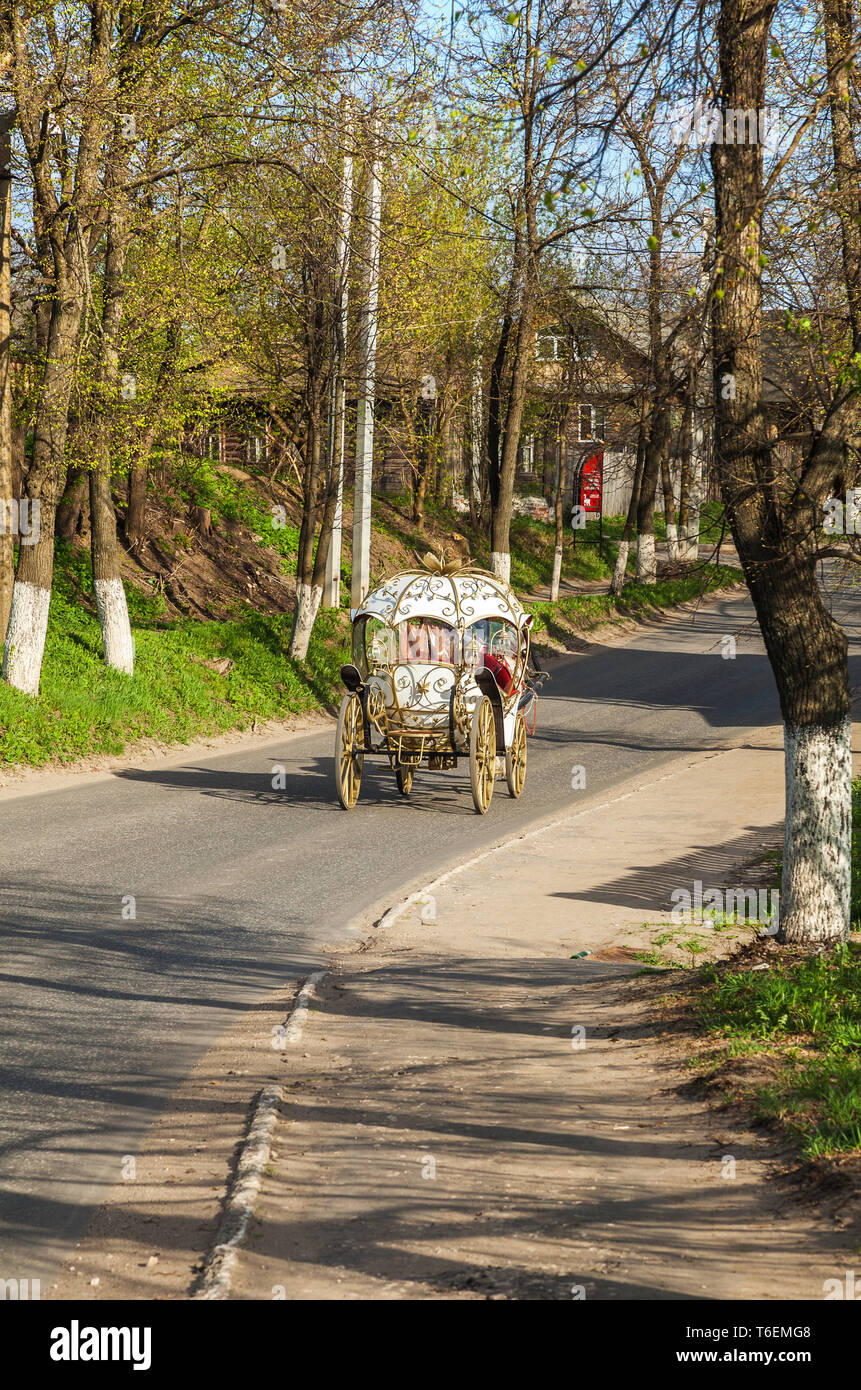 Transport de chevaux à Suzdal Banque D'Images