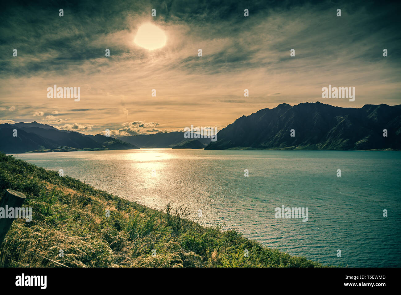 Lake Wanaka, île du Sud, Nouvelle-Zélande Banque D'Images