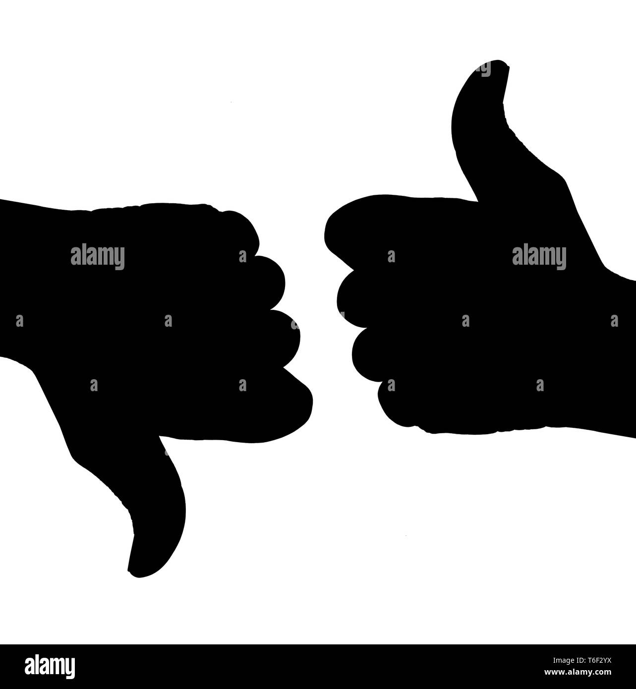 Deux gestes mains Banque D'Images