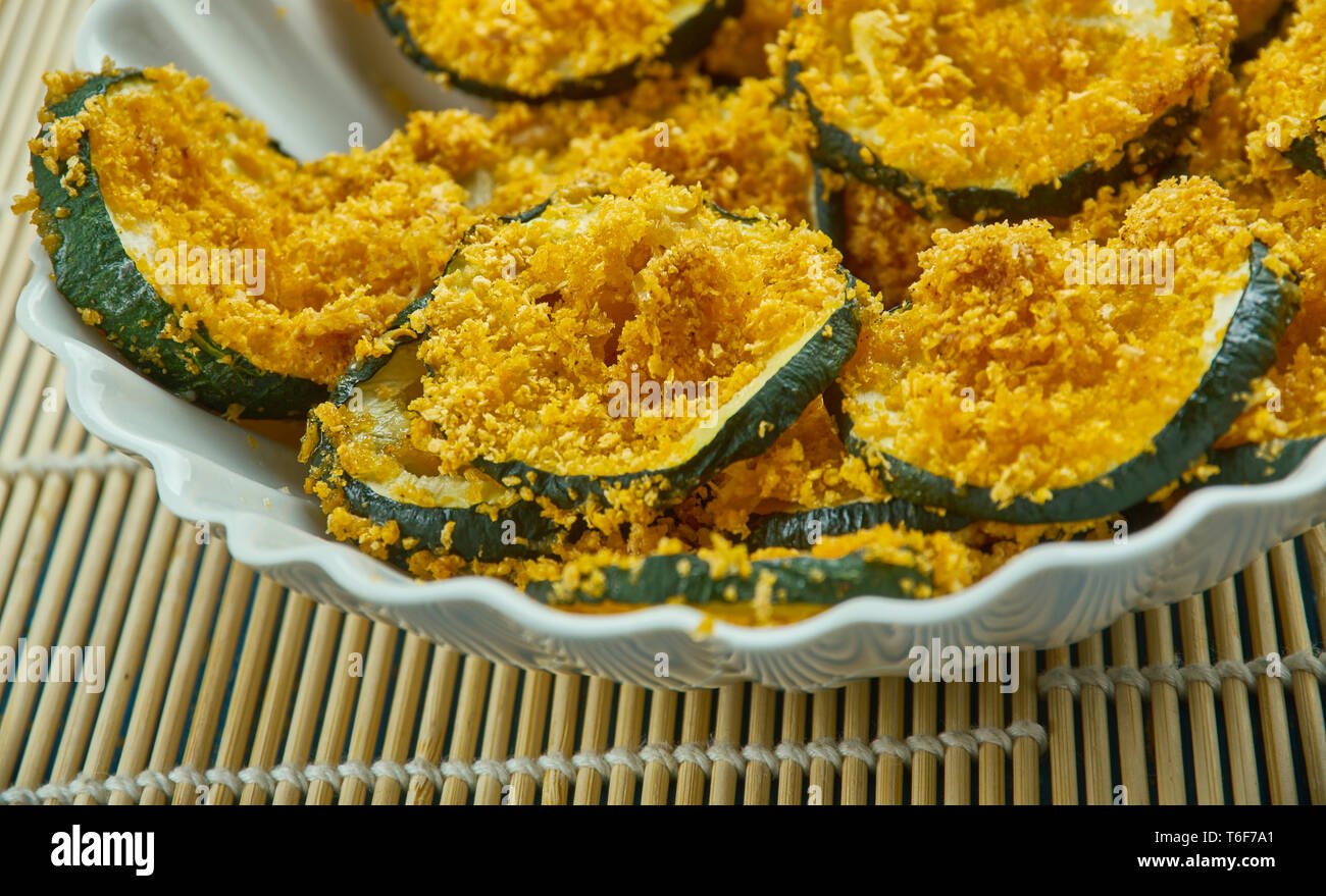 Courgettes Frites Oven-Baked facile Banque D'Images