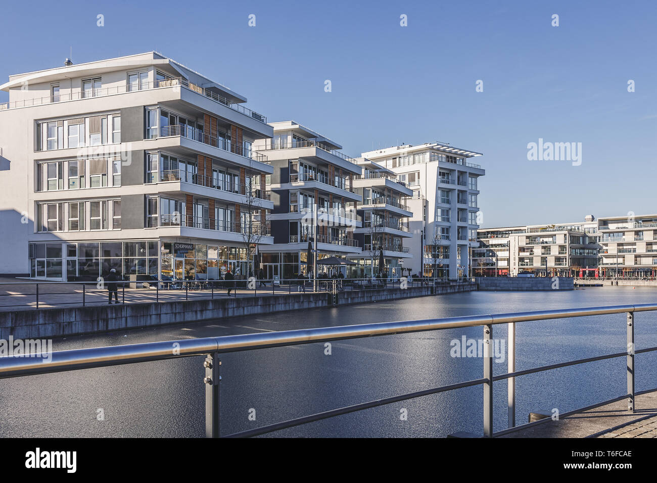 Paysage urbain d'Phönixsee Dortmund-Hörde Banque D'Images