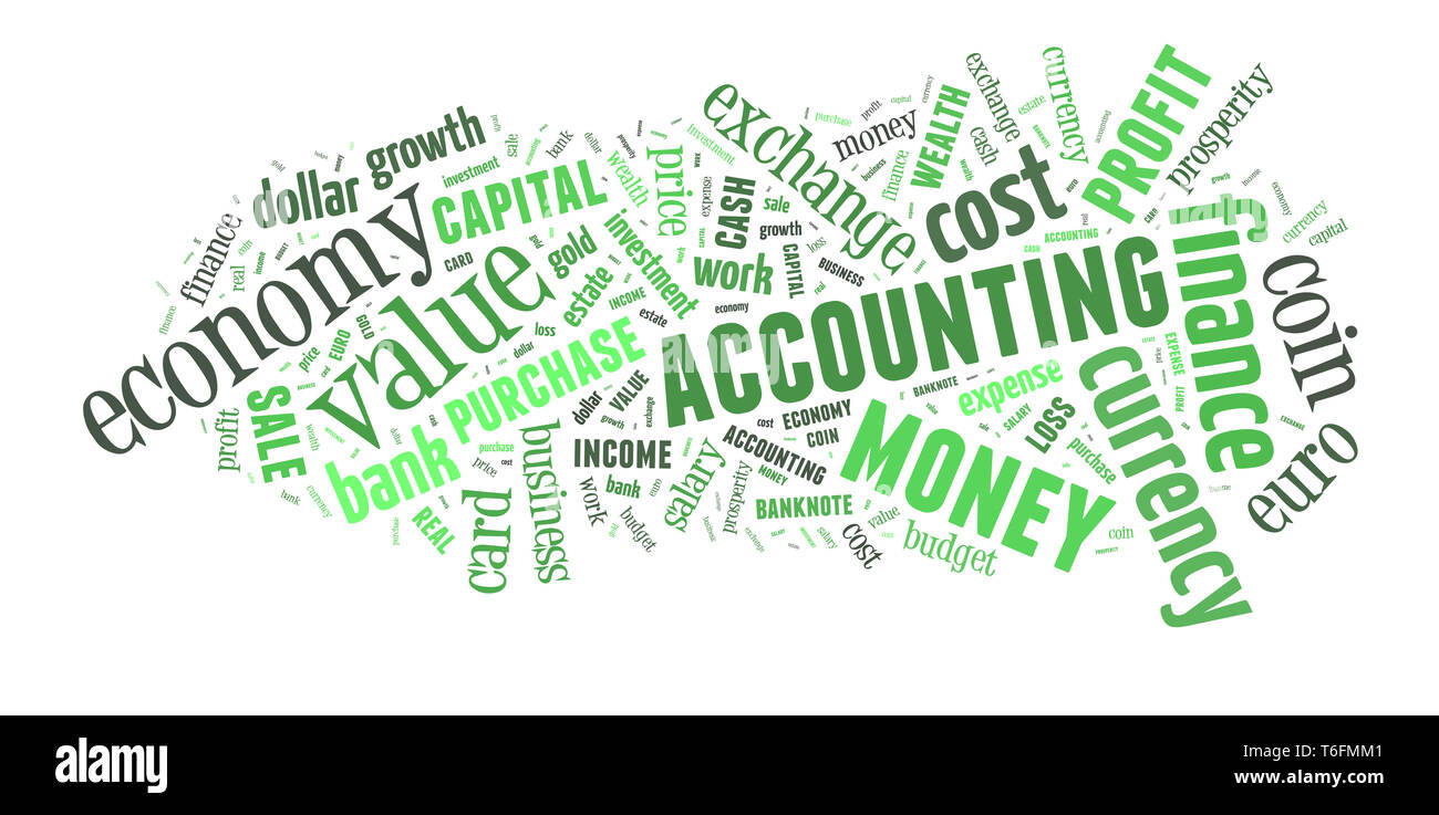 Wordcloud illustration de la finance et des affaires mots Banque D'Images