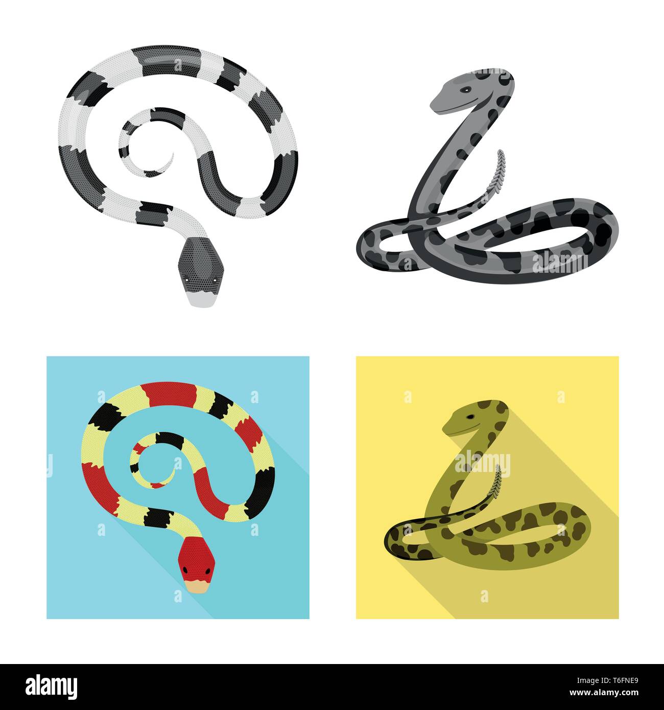 ,Serpent python,corail,rouge,animal,Black,blanc,vert,jungle,viper anaconda serpent,la queue,,royal,mammifère,nature,danger,médecine,poison,,le mal,mal,bouchée,peau,reptiles,set,icône,,illustration,collection,isolé,design,graphisme,élément,signe, vecteurs vecteur , Illustration de Vecteur