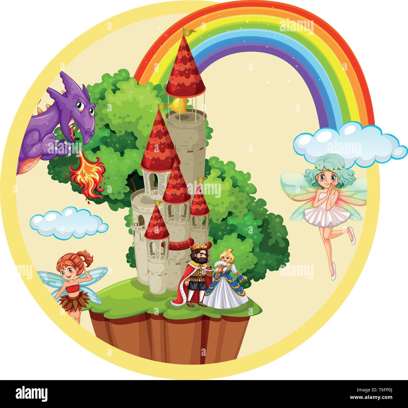 Un conte fantastique illustration modèle Illustration de Vecteur