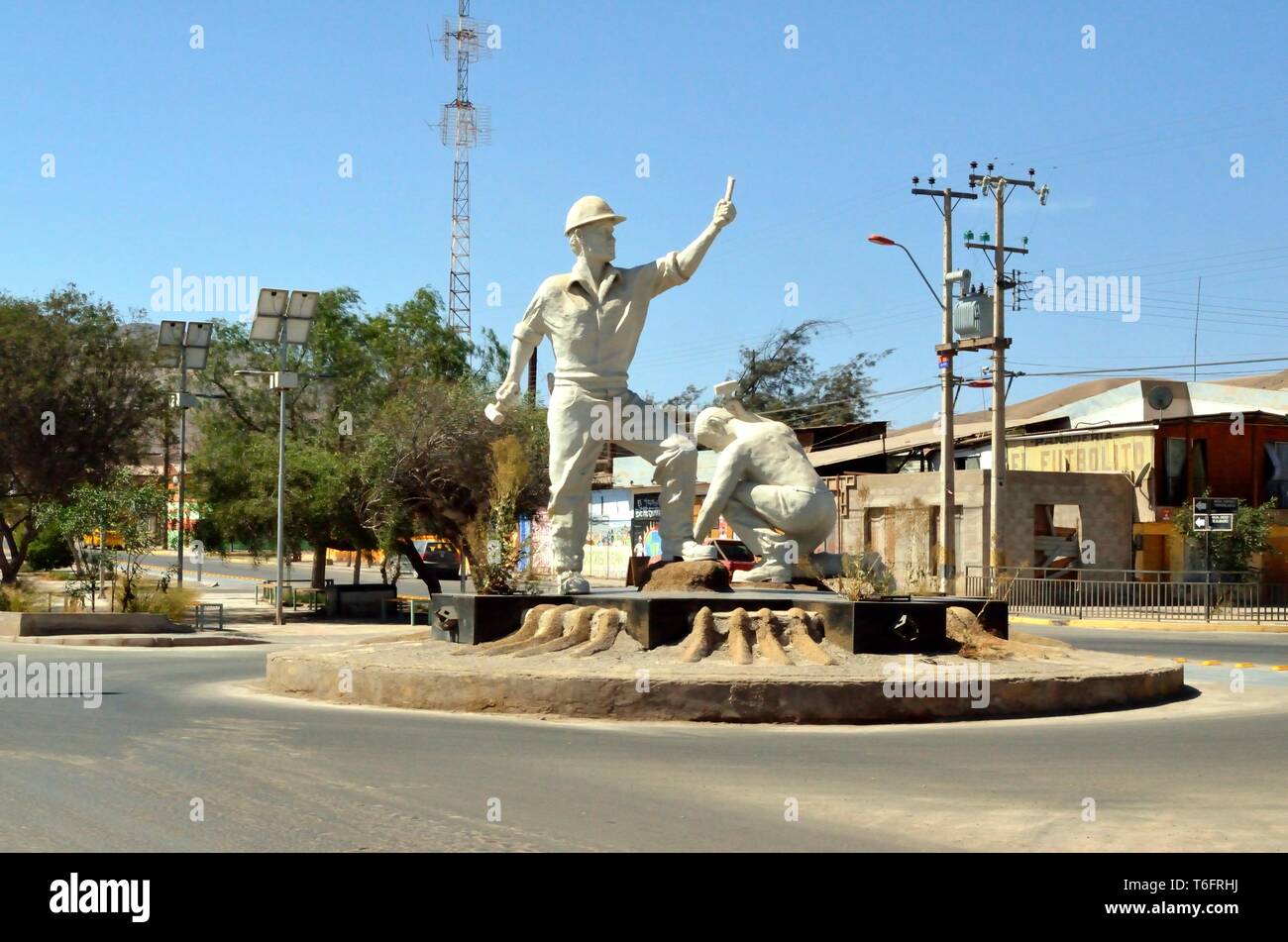 Monument aux mineurs, Diego de Almagro, Chili Banque D'Images