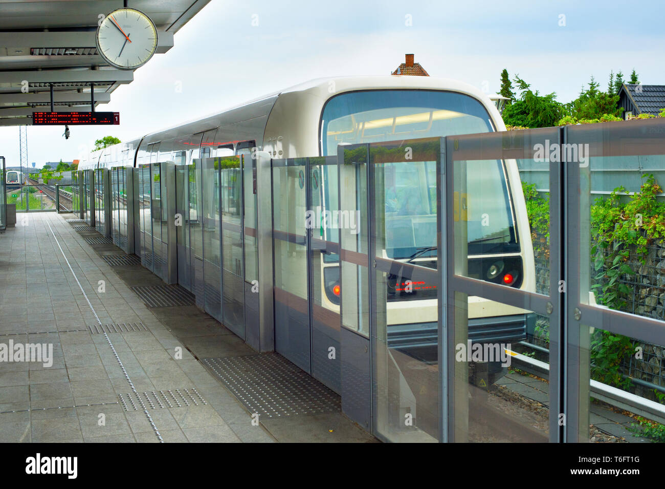 La gare de métro de Copenhague. Danemark Banque D'Images