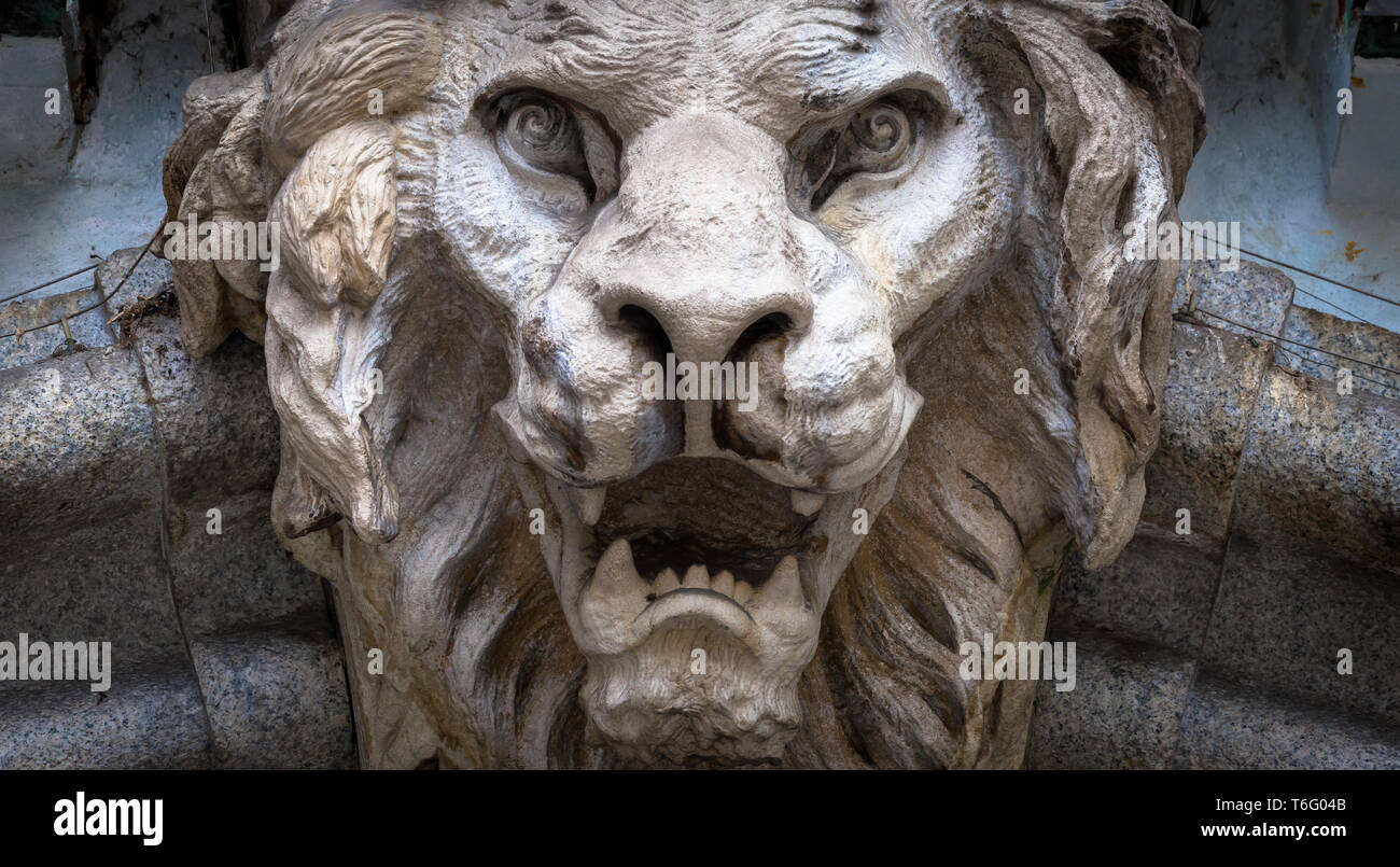 Lion-Shaped la tête du démon Banque D'Images