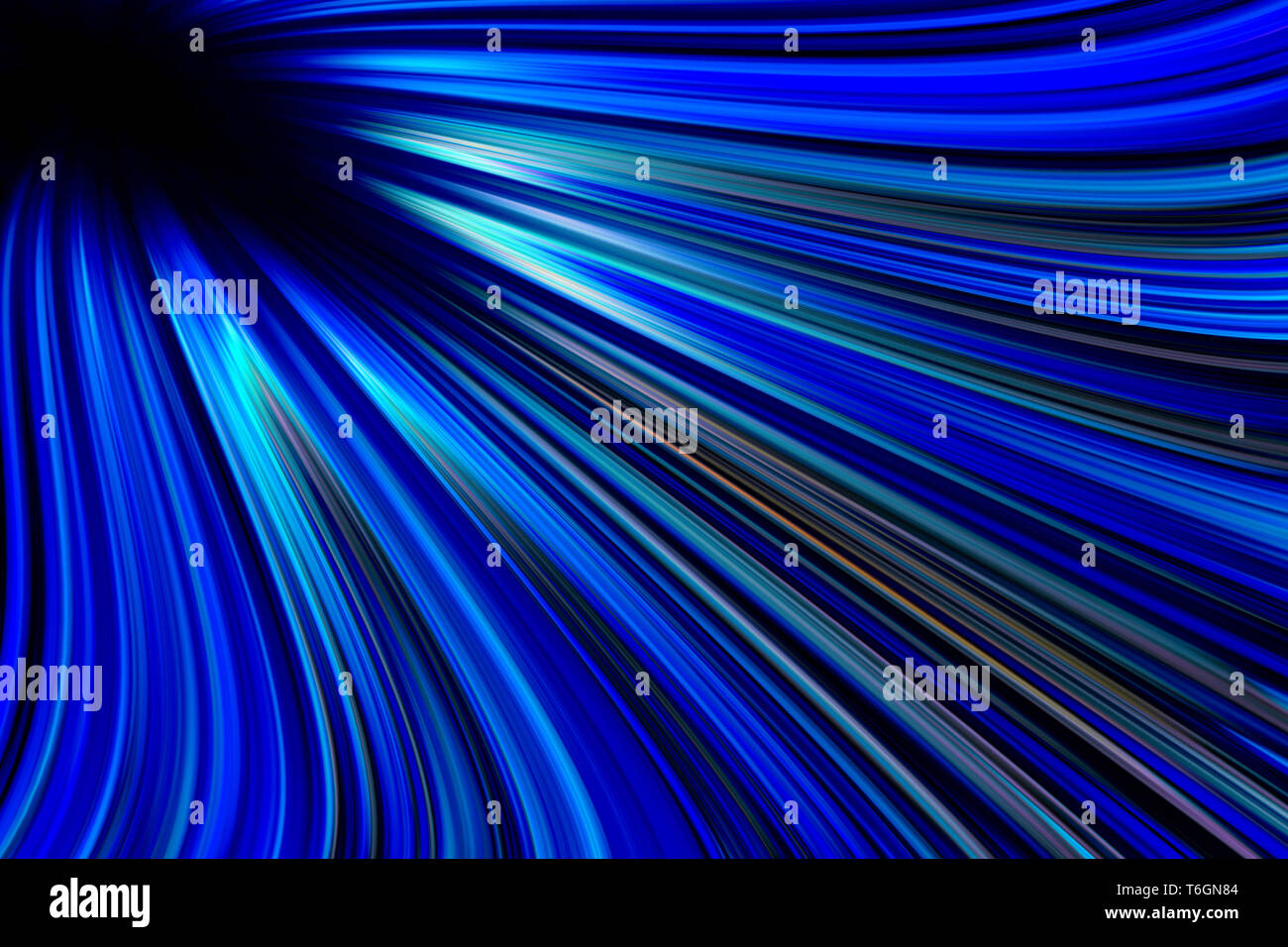 Arrière-plan des sentiers de lumière bleue froide Banque D'Images