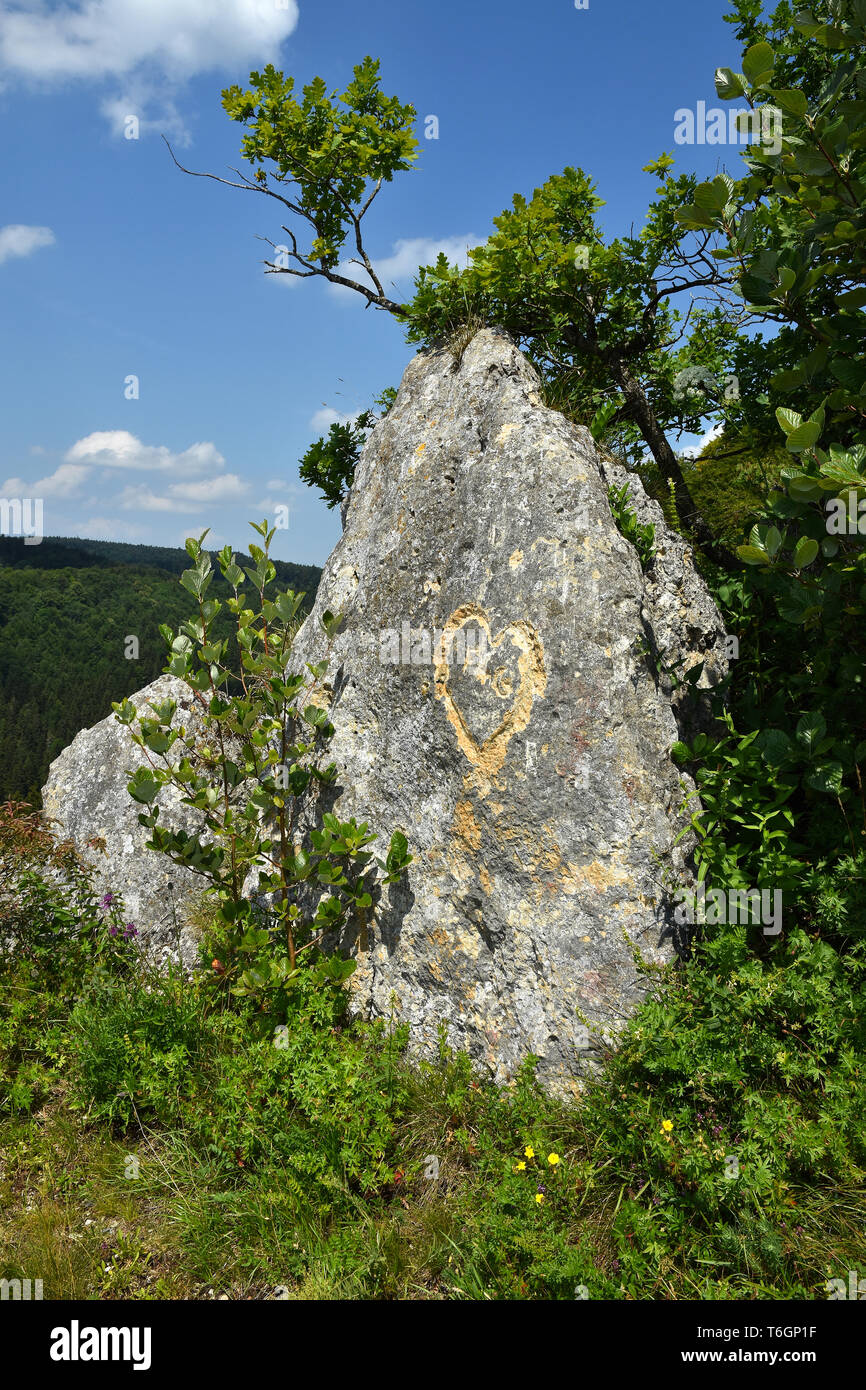 Alpes Souabe, Allemagne, Uhufels, Banque D'Images