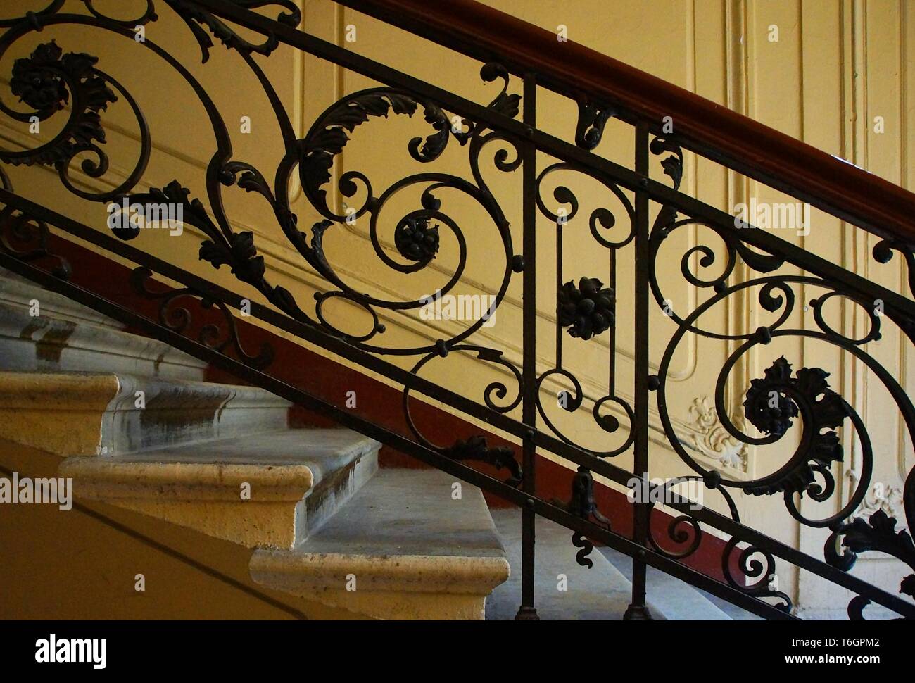 Fragment de l'escalier dans le style Art Nouveau Banque D'Images