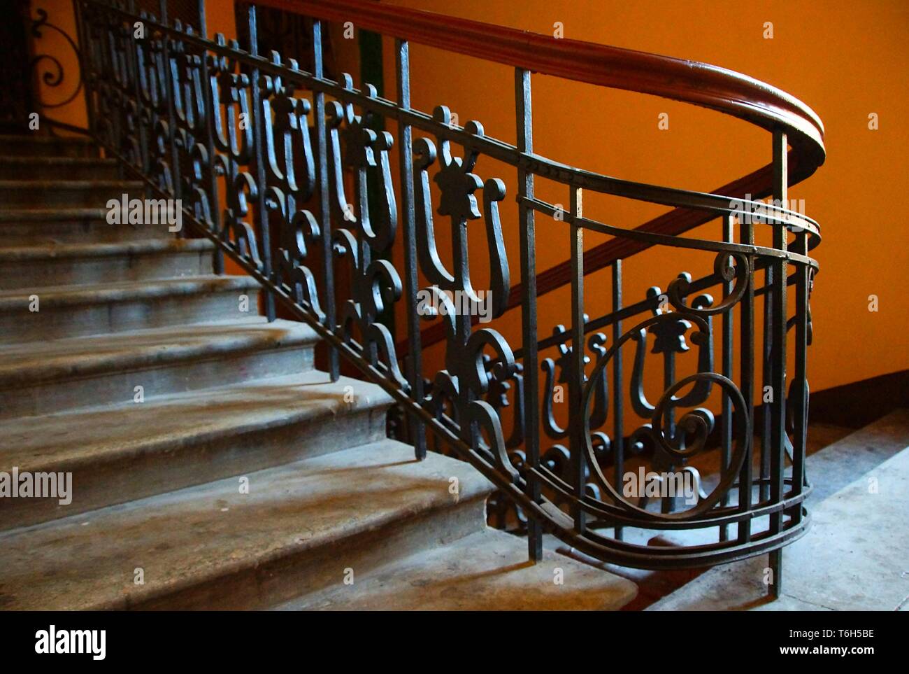 Fragment de l'escalier dans le style Art Nouveau Banque D'Images
