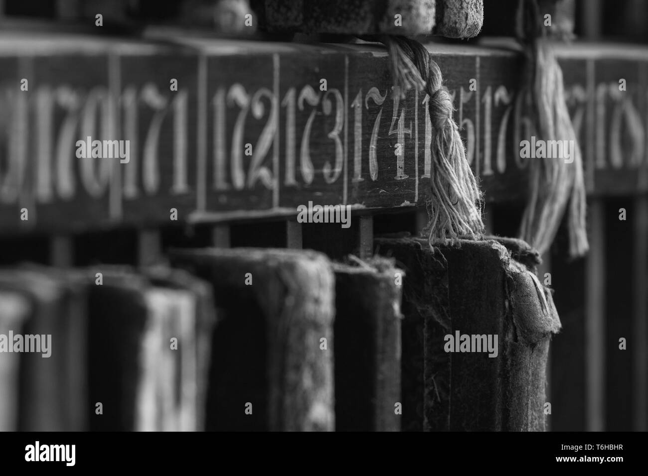 Vieille machine-livres Banque D'Images