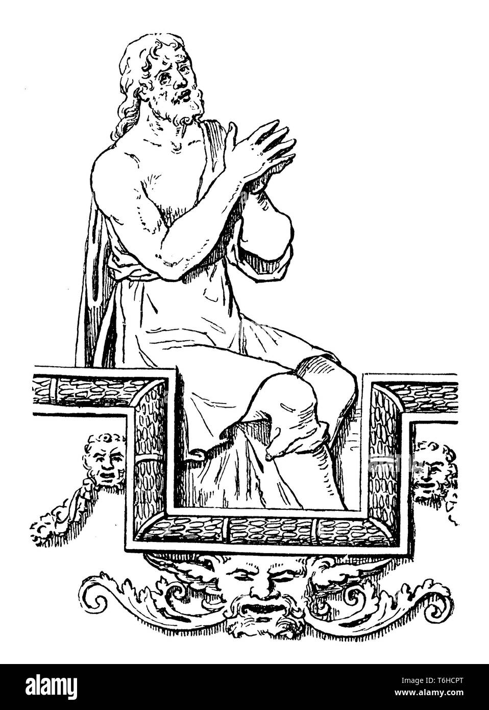 Prisonnier Gote. Sur la colonne de la Victoire, Théodose le Grand (391 A.D.), 1899 Banque D'Images