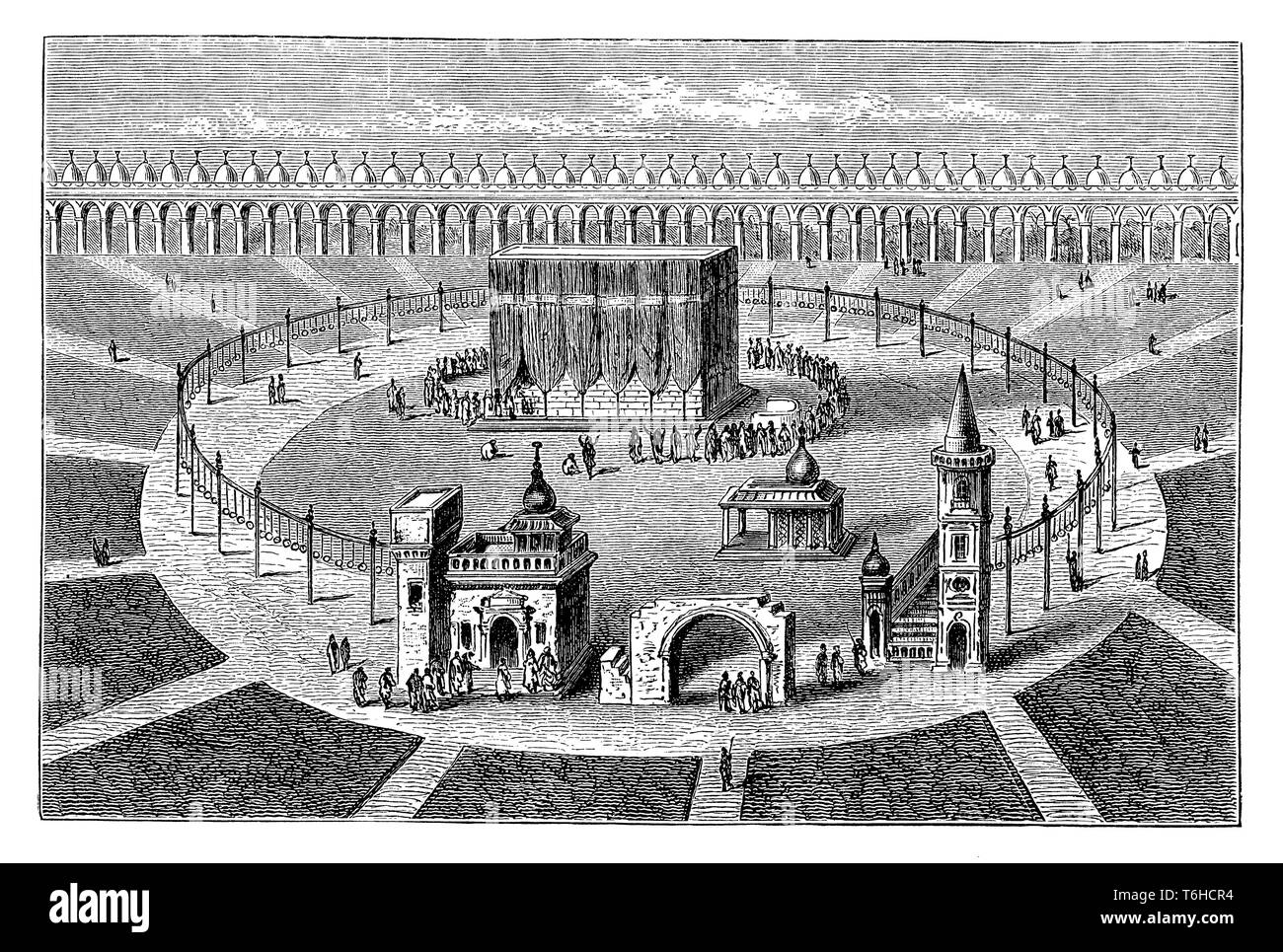 Kaaba à La Mecque. Selon Buckley, 1899 Banque D'Images