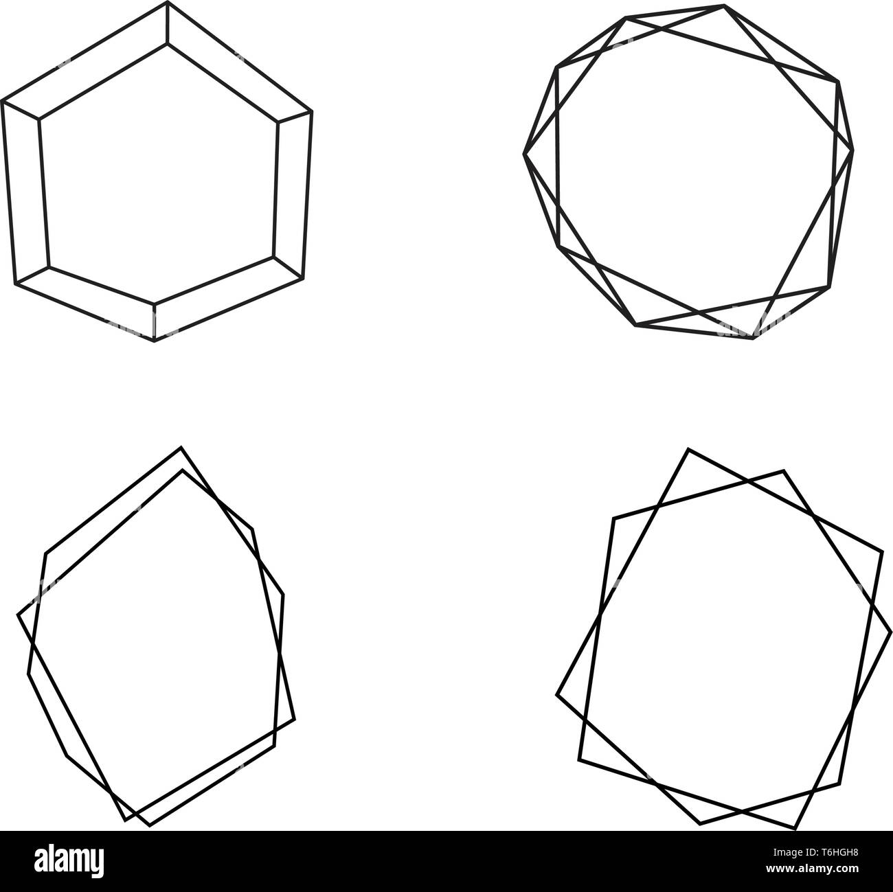 Les formes rondes collection géométrique avec place pour le texte. Jeu de cercle dans le vecteur. Symbole du logo et icônes. Illustration isolé sur fond blanc Illustration de Vecteur