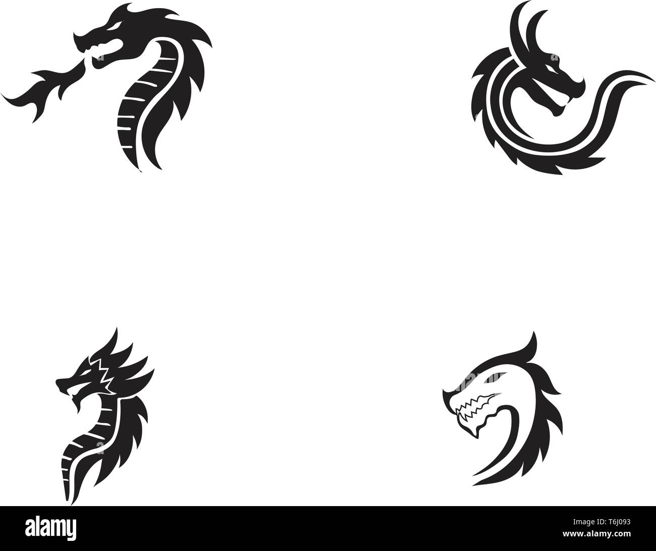 Icône logo Dragon Illustration de Vecteur