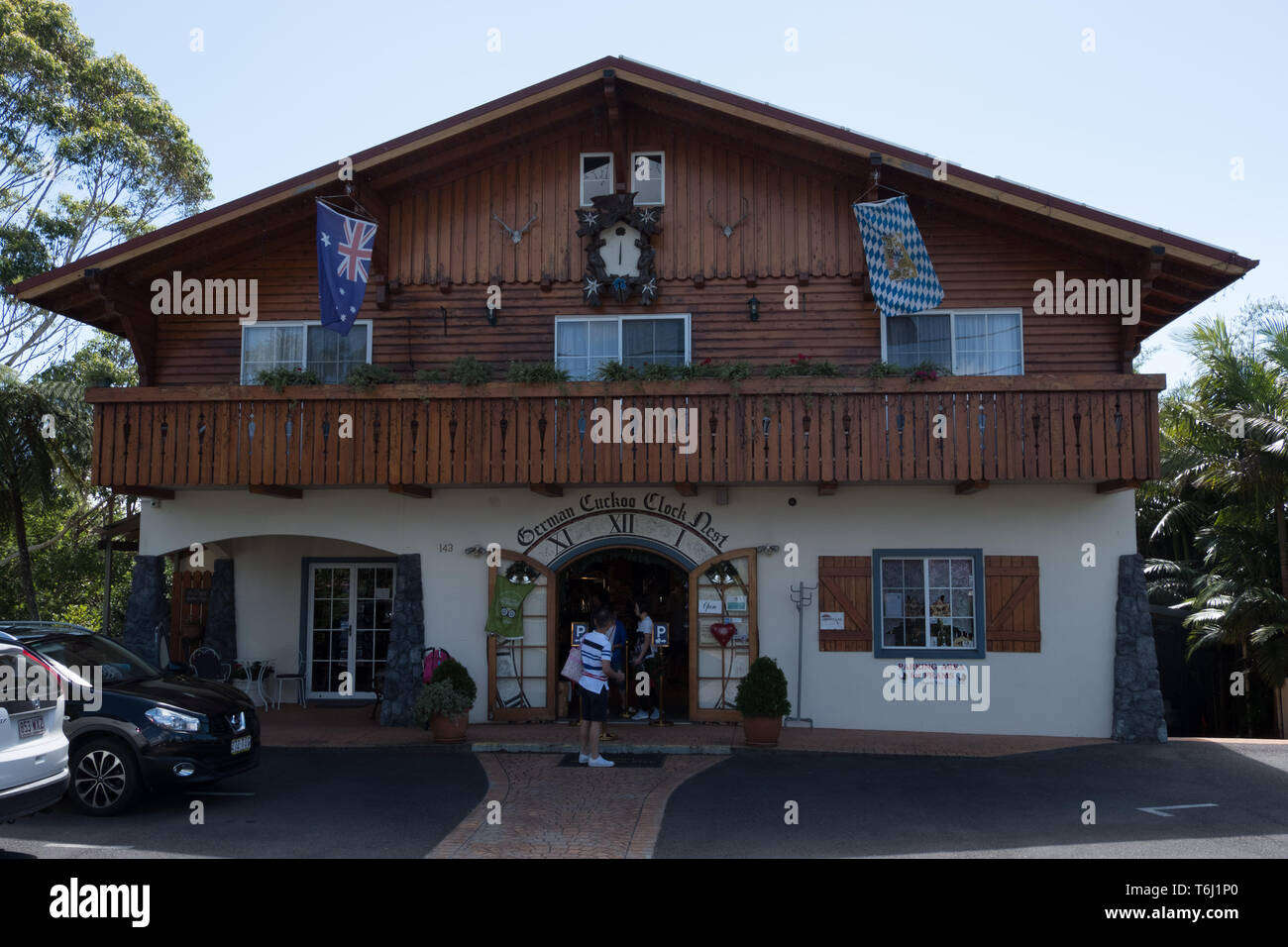 Style bavarois, Cuckoo Clock store. Banque D'Images