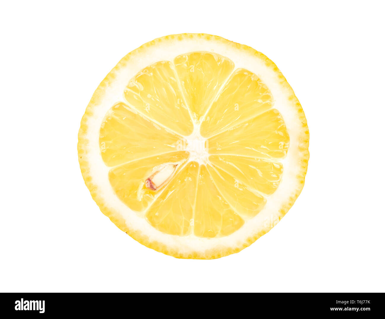 Demi-citron Juicy Fruit isolé sur fond blanc Banque D'Images
