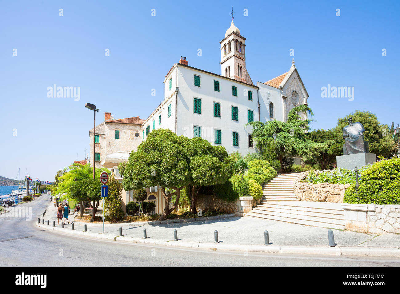 Sibenik, Croatie, Europe - à pied jusqu'à la promenade de Sibenik Banque D'Images