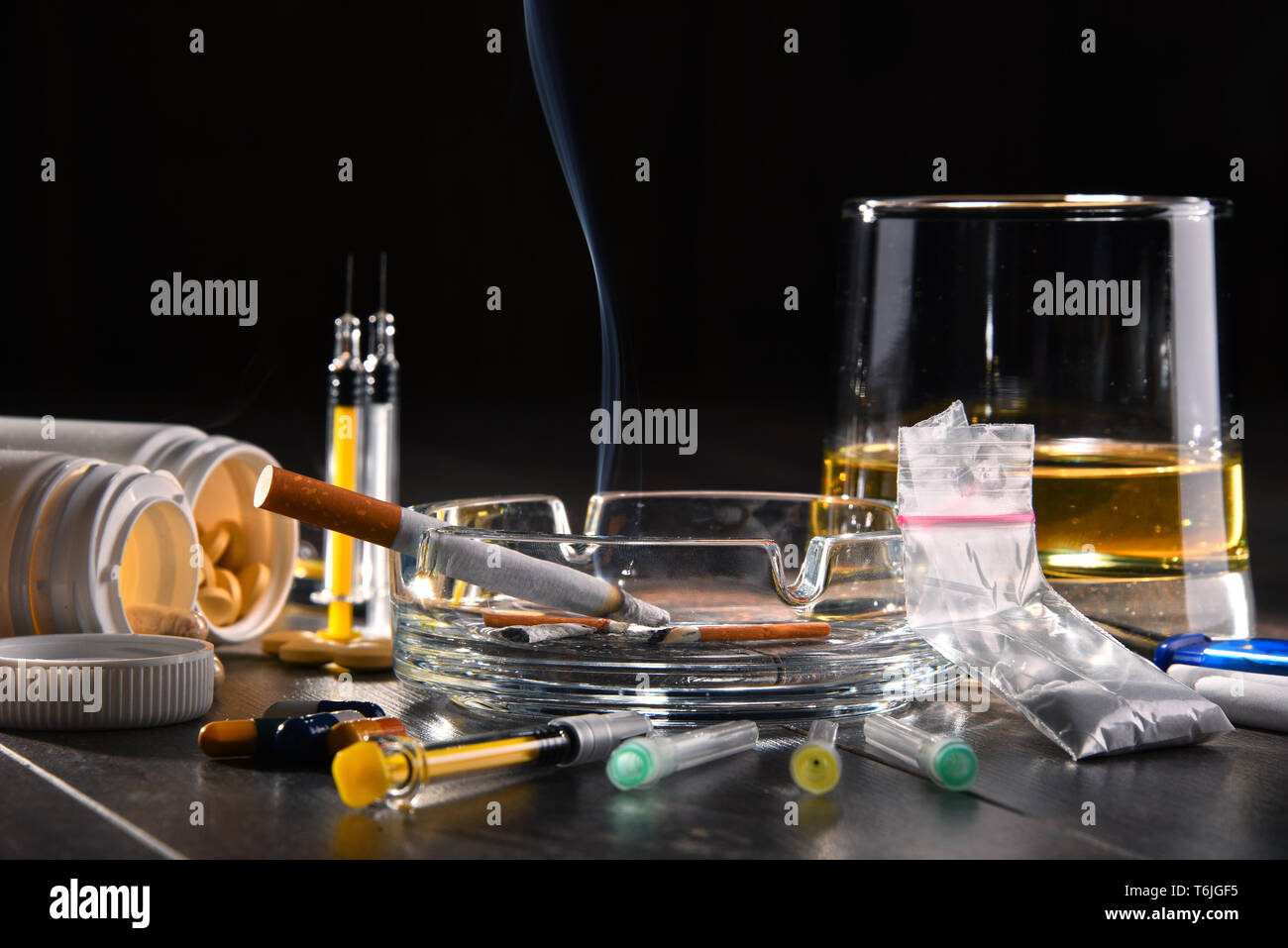 Les substances addictives Banque D'Images
