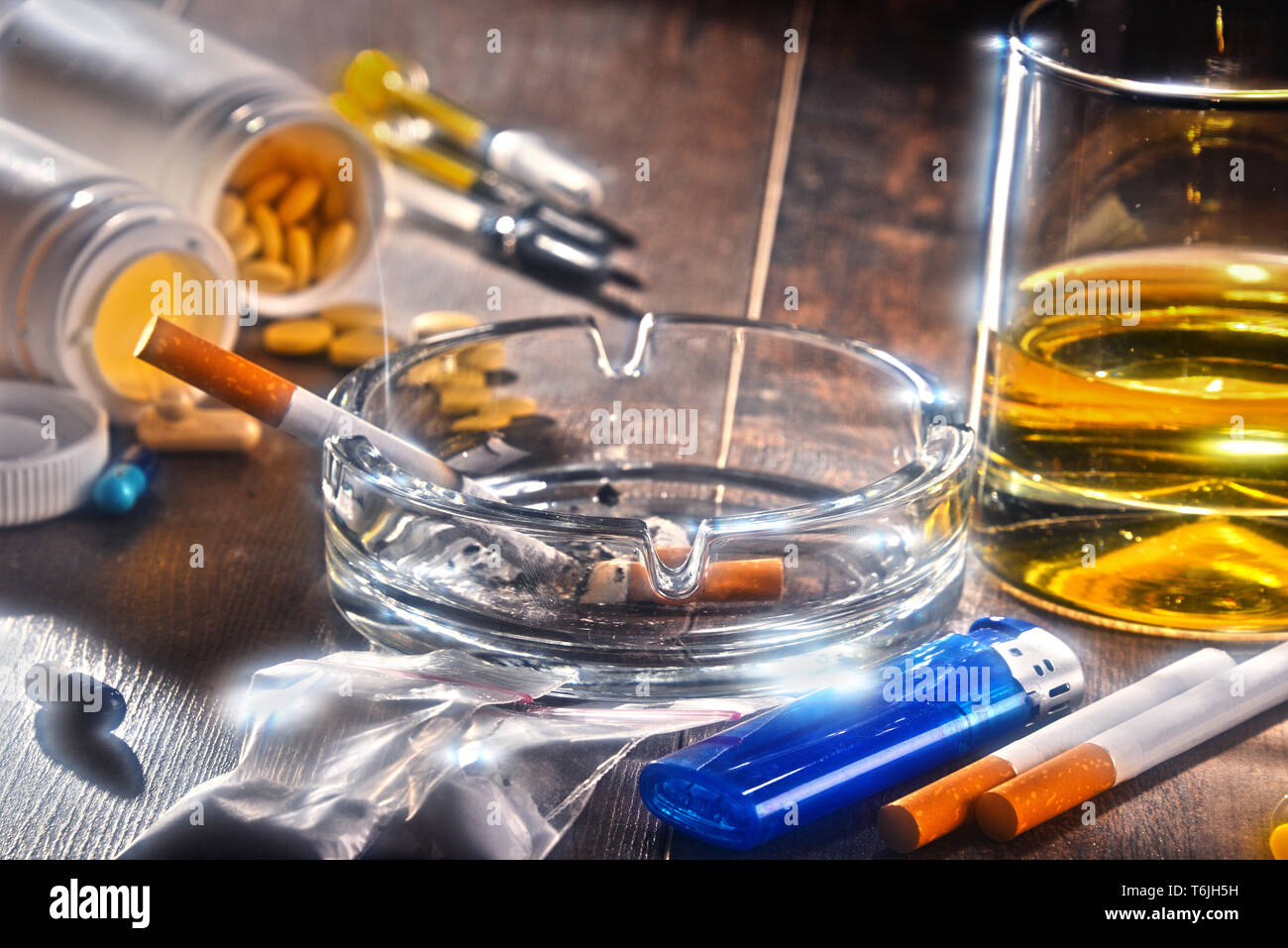 Les substances addictives Banque D'Images