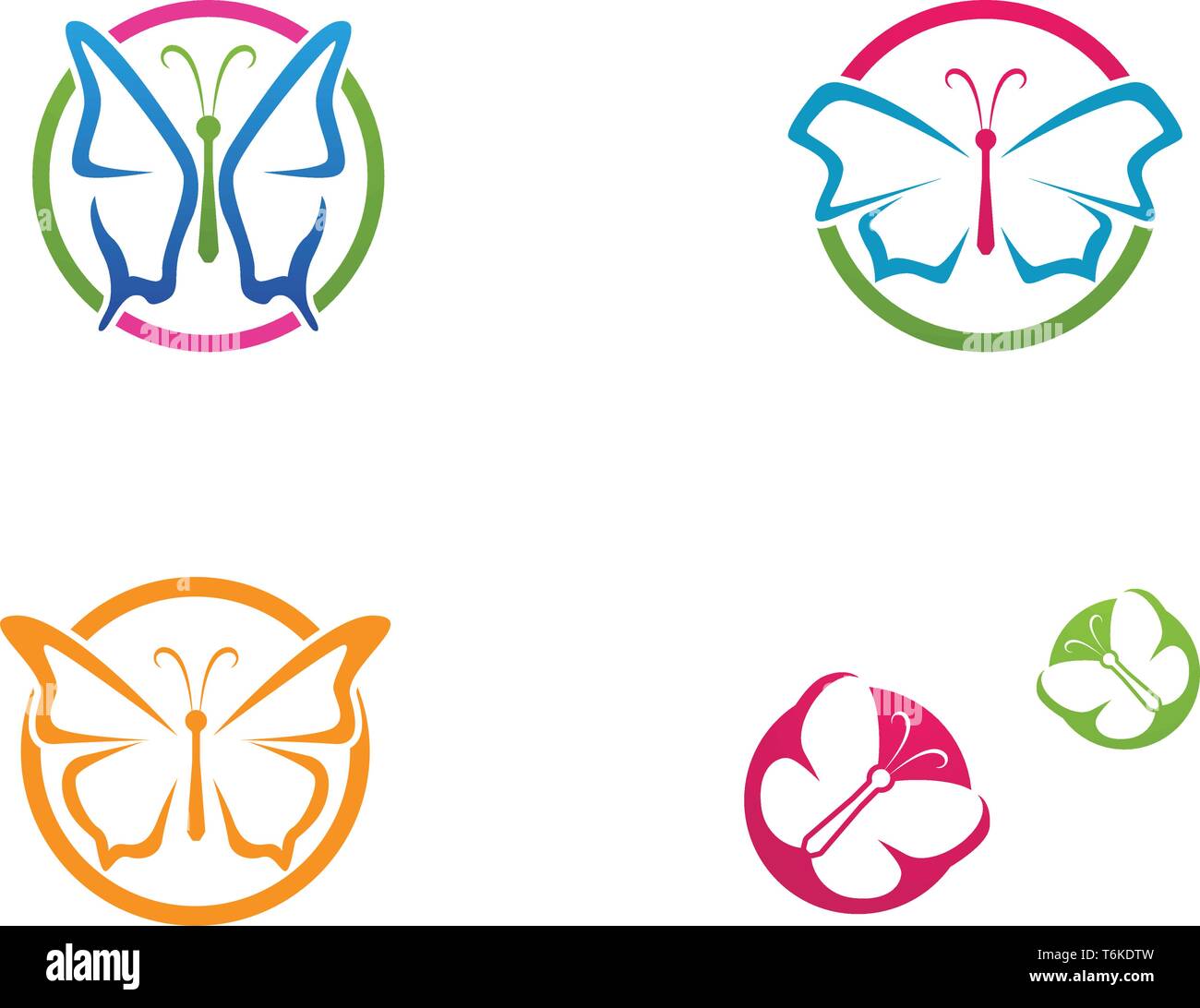 L'icône colorée conceptuel papillon. Logo. Vector illustration Illustration de Vecteur