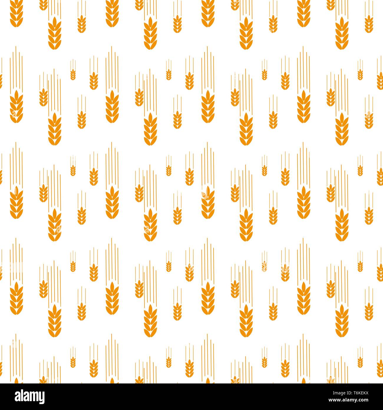 Modèle transparent avec des graines de blé entier biologique, naturel contexte isolé sur fond blanc télévision style design vector illustration. Le blé, l'orge Illustration de Vecteur